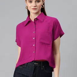 Cottinfab Fringed Raglan Sleeves Shirt Style Top-picture-37