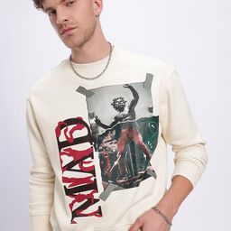 UNRL Photographic Printed Fleece Sweatshirt-image-86