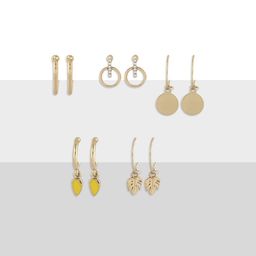 Zaveri Pearls Set Of 25 Gold Plated Contemporary Studs image 3