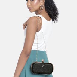 Allen Solly Shimmery Textured Embellished Purse Clutch-22