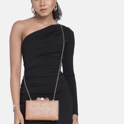 Allen Solly Shimmery Textured Embellished Purse Clutch-16