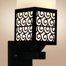 Gojeeva Brown Wood Square Wall Lamps-picture-20