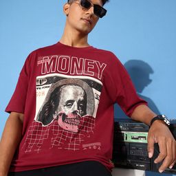 Stormborn Men Graphic Printed Drop-Shoulder Sleeves Oversized Pure Cotton T-shirt-image-42