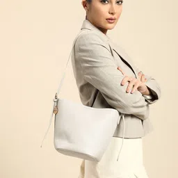 DressBerry Textured Structured Shoulder Bag with Pouch-4