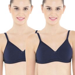 Floret Pack of 2 Navy Full-Coverage Push-Up Bras T3029-9