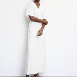 MANGO White Flared Sleeve Maxi Dress-image-38