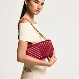 MIRAGGIO Vera Red Sling Bag With Adjustable Chain Strap-23