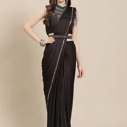 Grancy Woman Mirror Work Ready to Wear Saree-picture-20