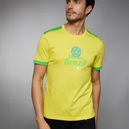 Celio Men Yellow FIFA WC'22 Printed Cotton T-shirt-image-85