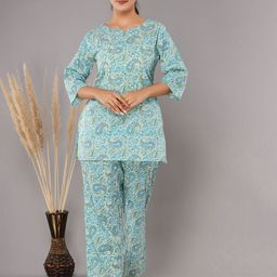 Serenita Women Printed Pure Cotton Night suit-image-84