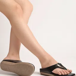 Stylestry Women Open Toe T-Strap Flats with Laser Cuts-6
