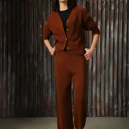 High Star Self-Design Acrylic Sweater & Trouser Co-Ords-image-24