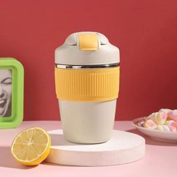 YELONA Yellow Insulated Stainless Steel Coffee Tumbler-image-51