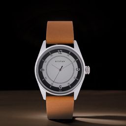 Titan Men Black Dial & Brown Leather Straps Analogue Watch 1729SL03-image-17