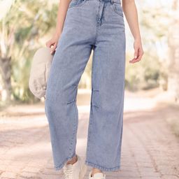 DressBerry Women Street Savvy Baggy Fit Faded Jeans-image-43