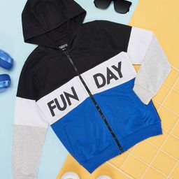 Pantaloons Junior Boys Colourblocked Hooded Sweatshirt-image-38