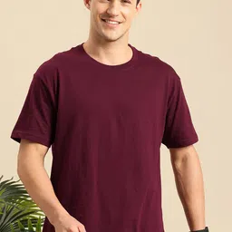 Mast & Harbour Bio Finish Pure Cotton Oversized T-shirt-picture-4