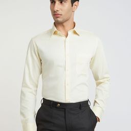Raymond Men Pure Cotton Textured Slim Fit Formal Shirt-image-51