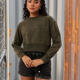 DressBerry Campus Chic Boxy Fit Cotton Terry Sweatshirts-image-91