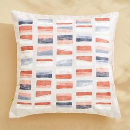 Home Centre Celebrations Red & White Geometric Printed Square Shaped Cushion Cover-18