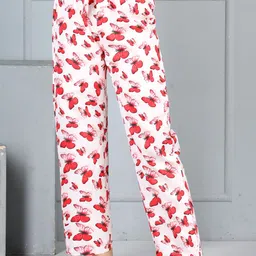 Cutiekins Girls Floral Printed Flared Knitted Palazzos-image-63