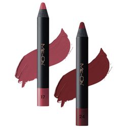 ME-ON Set of 2 Photoface Long Lasting Matte Finish Lip Crayon - Shade 17 & 24-36