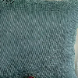 FABURAA Green 3 Pieces Jute Silk Square Cushion Covers-17
