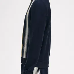 Fred Perry Men Striped Open Front Jacket with Patchwork image 5