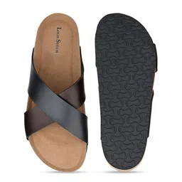 LOUIS STITCH Men Black and Brown Comfy Cork Flip-Flops Slipper for Men image 3