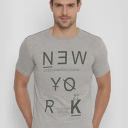 YAK YAK Men Grey Printed Round Neck T-shirt-image-98