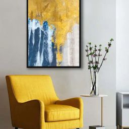999Store Gold Canvas Abstract Modern Art Canvas Wall Painting-36