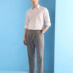 Arrow Pink Geometric Slim Fit Shirt-image-55