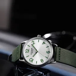 Sonata Poze Men Printed Dial & Leather Straps Analogue Watch SP70014QL02W-23