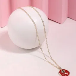 AMI Gold-Plated Love Rose Pendant With Chain-74