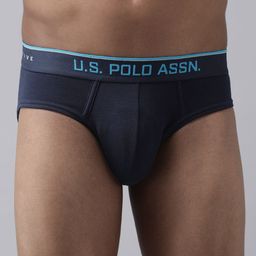 U.S. Polo Assn. Men Navy Blue Solid Coolmax Briefs I706-195-PL-image-91