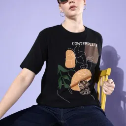 Dillinger Black Cotton Graphic Oversized T-Shirt-image-18