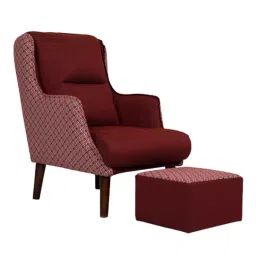 Muebles Casa MB-1157-B Maroon Lounge Chair With Footstool-38