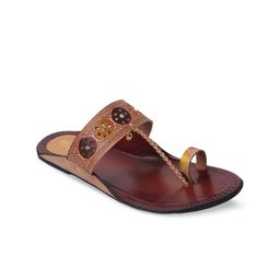 Picktoes Women Ethnic One Toe Flats with Laser Cuts-53
