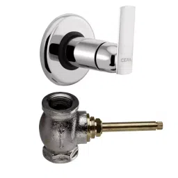 CERA Titanium Stop Cock Exposed Part and Concealed Part, F1003351 + F4050502 (Set of 2 Pcs)-25