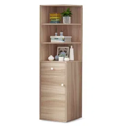 Kawachi Wooden Corner Cabinet With Drawer For Living Rooom, Bed Room, K559-Beige-image-98
