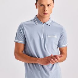 Red Flame Men Polo Collar Pockets T-shirt-image-55