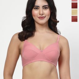 LILY Manoop Pack of 4 Full Coverage Non Padded Bra-11
