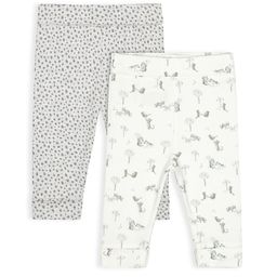 mothercare Infant Girls Pack of 2 Printed Regular Fit Leggings-image-93