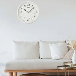 Seiko White Plastic Classic Round Analog English Numbers Wall Clock-19