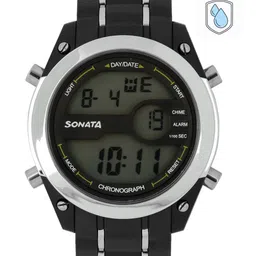 Sonata Men Ocean Series Black Digital Watch 77034PP01-21