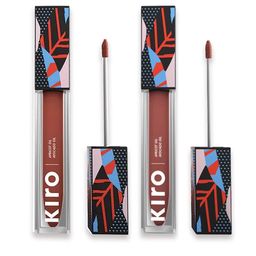 KIRO 2-Pcs Four Play Non Stop Matte Liquid Lipstick 6ml Each - Nutmeg Nude & Sandy Rose-12