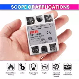 amiciSmart Solid State Relay 10 Amp 3-32 V DC Input to Control 24-380 V AC Devices, 1xSSD-RLY-10A image 5