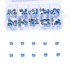 100pcs 10 Values 500ohm-1M ohm Film Variable Resistor Potentiometer Rheostat Trimpot Assortment Kit - RS1704100pcs 10 Values 500ohm-1M ohm Film Variable Resistor Potentiometer Rheostat Trimpot Assortment Kit - RS1704 image 3