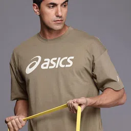 ASICS Printed Drop-Shoulder Sleeves Quick Dry Relaxed Fit Training or Gym Sports T-shirt-image-8