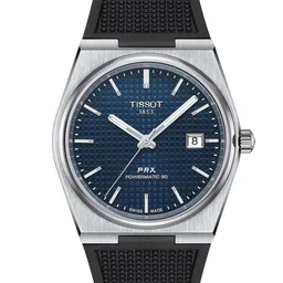 TISSOT Men Dial & Textured Straps Analogue Automatic Motion Powered Watch T1374071704100-7